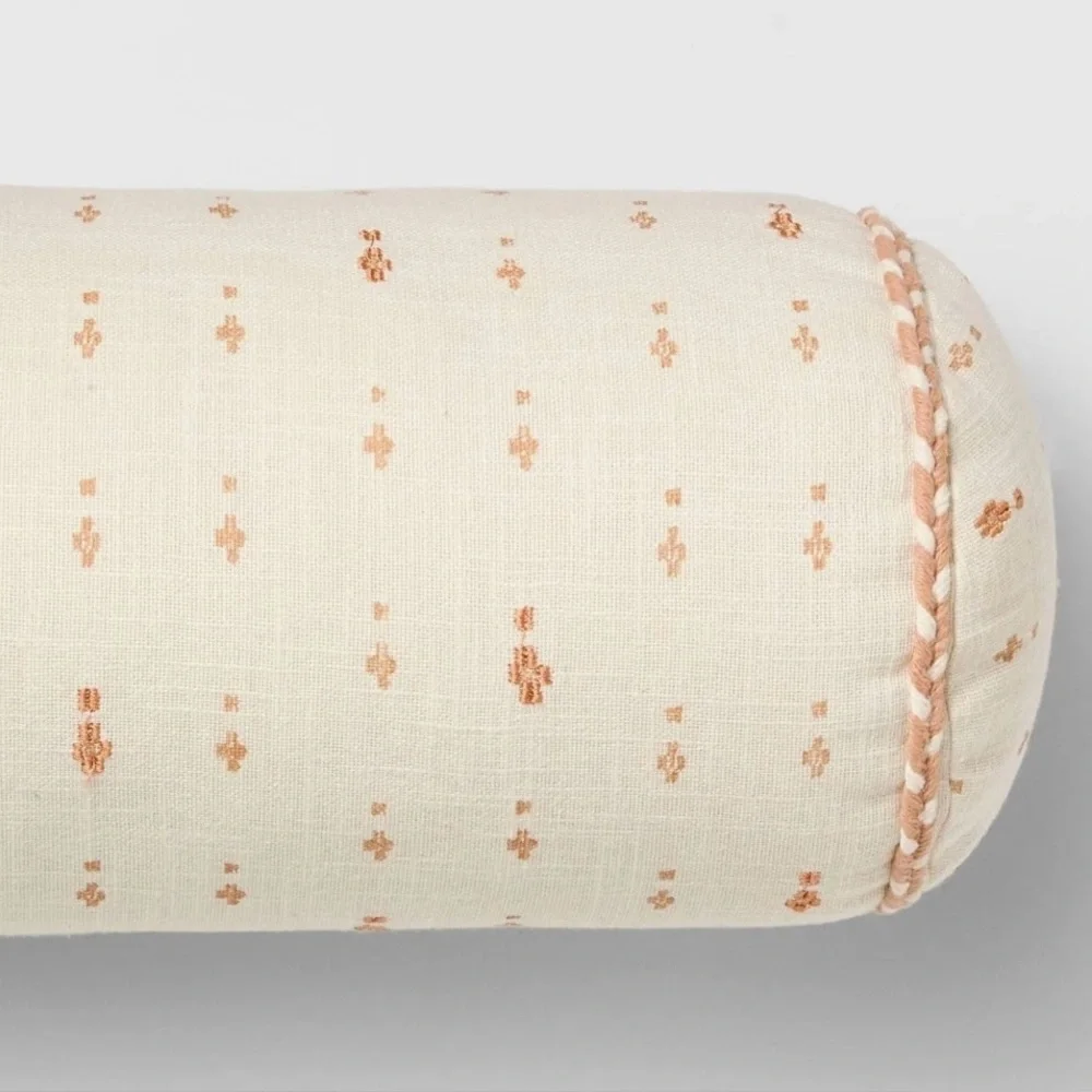 Bolster Geo Pattern Cream & Peach - Threshold designed w Studio McGee (4 Avail)